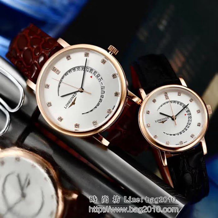 LONGINES浪琴 精鋼表殼石英機芯 情侶對表 WSS0237